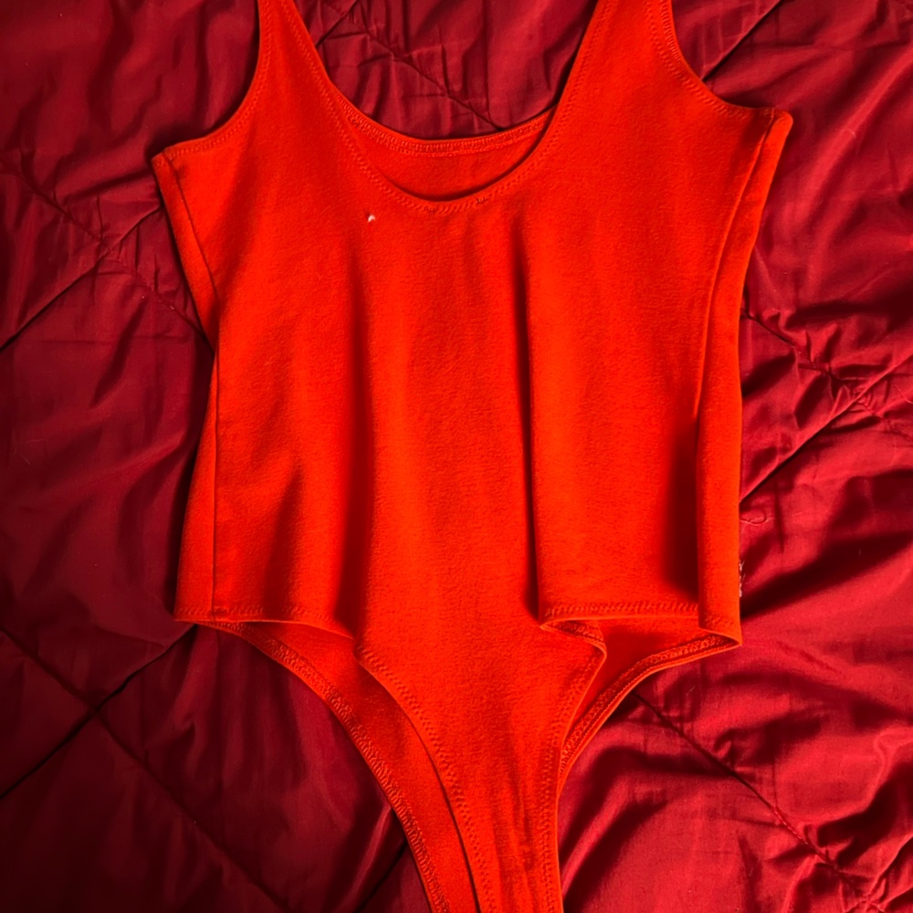 red bodysuit